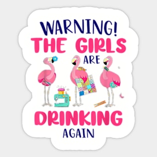 Warning The Girls Drinking Again Sticker